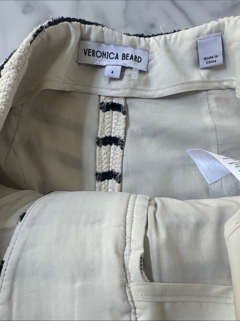Veronica Beard Gershwin Cotton Blend Shorts - Picture 3 of 4